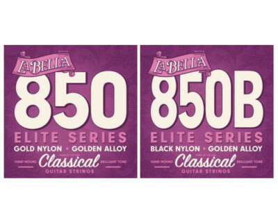 La Bella 850 Elite Series - Golden Alloy mit goldenen oder schwarzen Nylonsaiten
