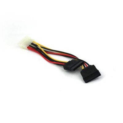 VCOMCABLE 4Pin PC Power to 2x SATA Power Splitter Cable