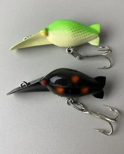 Eddie Pope Hot Shot #3 Green Scale Glo Pre-Luhr Jensen  # 30 Lot of 2