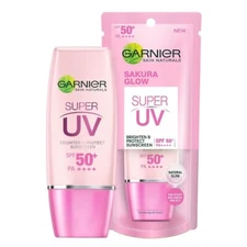30ml Sun Sunblock Sunscreen Garnier Bright SPF50+ Super UV Sakura Glow Protect