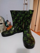 Botas de Goma HUESOS Cruzados Paul Frank Peligro Peligro Escorbuto Pirata Adulto Medianas