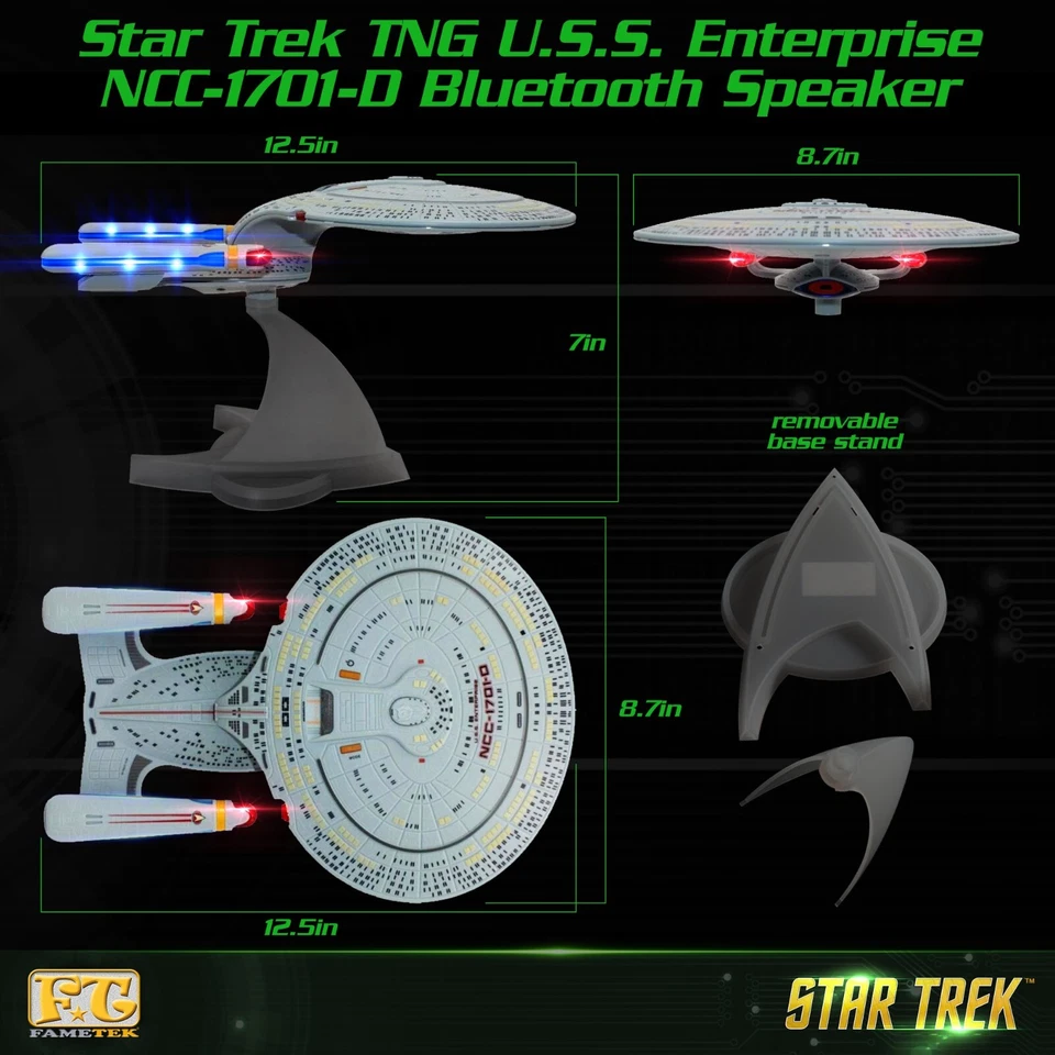 Star Trek U.S.S. Enterprise 1701-D – Enterprise Replica Bluetooth Speaker - Image 2 of 4
