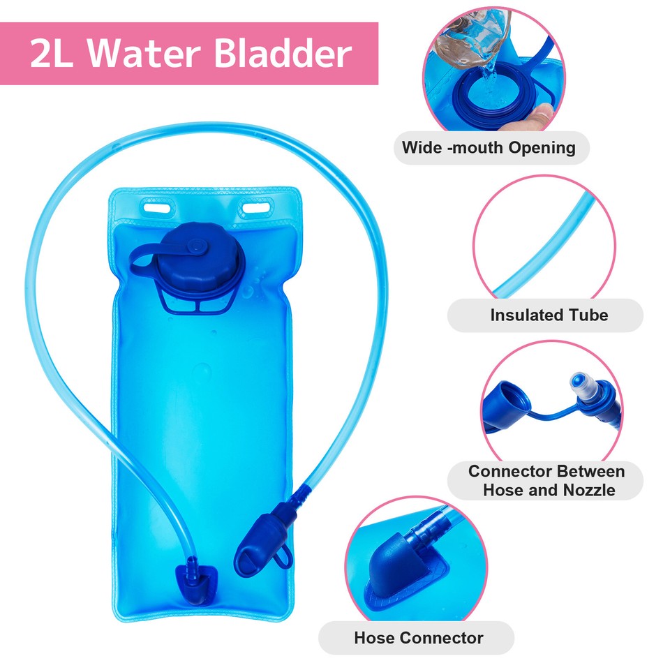 10L Cycling Hiking Backpack Travel Lightweight Hydration Pack +2L Water