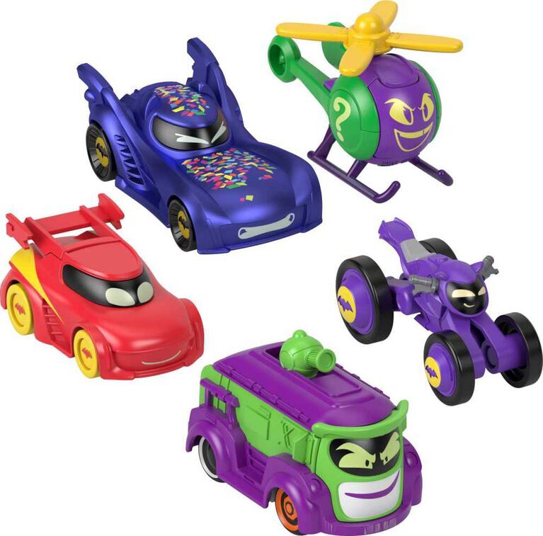 Fisher-Price DC Batwheels 1:55 Scale Vehicle Multipack, Batcast Metal Diecast Ca