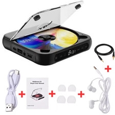 Portable CD Player Bluetooth LCD A-B Repeat USB AUX Rechargeable 1200mAh