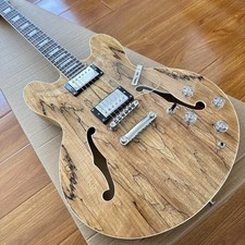 Natural ES-335 Semi Hollow Electric Guitar Black Fretboard FRBridge Maple Neck