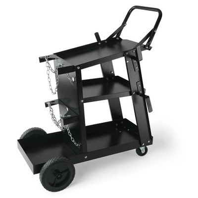 Welding Cart, 3-Tier Welder Cart Heavy Duty with 400 Lbs Weight Capacity, 360° S