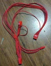 30" Red 8 PIN TO 8 pin 6 2 PCI-E VGA Power Supply Cable EVGA SuperNOVA 1300W