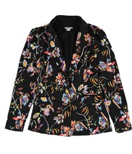 bar III Womens Lily Print One Button Blazer Jacket, blprismlilies, 0