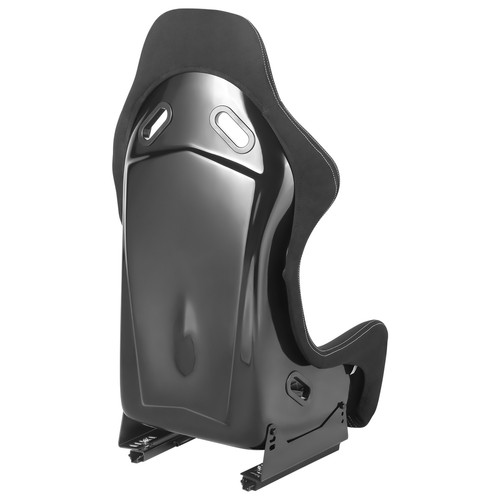 2 pcs LEft/Right Fiberglass Fixed Position Racing Bucket Seats w/ Sliders Red - Picture 6 of 7