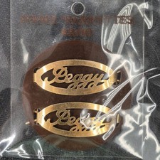 Vintage Goldtone Oval Shaped Womens Name "Peggy" Hair Clips Barretts