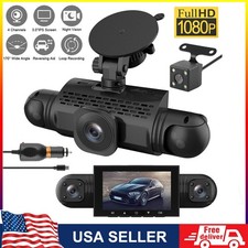 4 Channel Dash Cam 1080P HD Driving Recorder G-Sensor Car Front Rear Inside Cam 