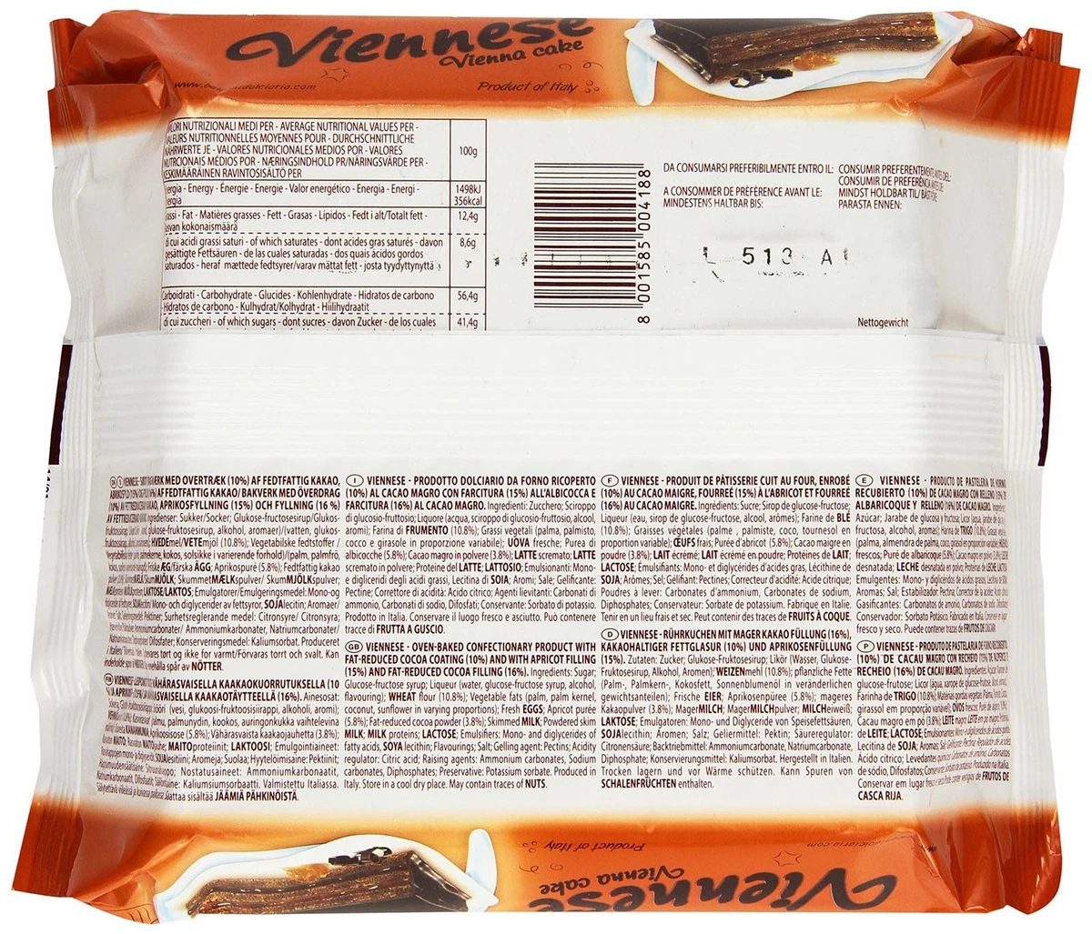 Balconi Viennese Schoko & Aprikose Torta Schokolade 400g Kuchen Vienna Cake