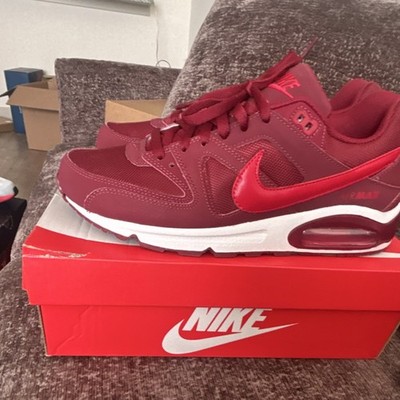 Nike Air Max Command Team Red Gym Red White Mesh Leather Sneakers 629993-661