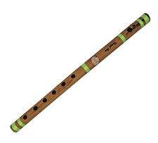 Handmade Natural Bamboo Flute Bansuri 15" A Scale Woodwind Musical Instrument