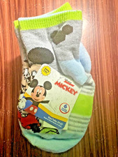 Mickey Mouse Funhouse Ankle Socks Pack 6 Pair Safety Toe Grip Disney Junior Baby