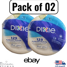 Dixie Ultra Disposable Paper Plates 6.5" Multi-Color 250 Count in Pack of 2 