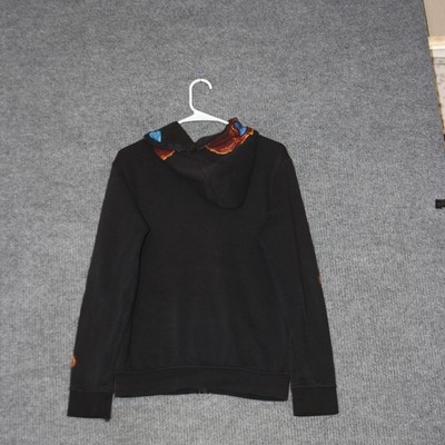 Tony Hawk Skeleton Ribcage Hoodie Kids L Black Full Zip Graphic