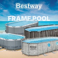Frame Pool Swimmingpool Gartenpool Schwimmbecken oval mehrfarbig