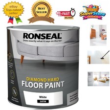 2.5L Waterproof White Gloss Floor Paint - Perfect for Wood & Stone Surfaces