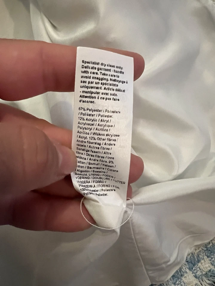 Chaleco Bouclé RIVER ISLAND Mezcla Algodón Nuevo Sin Etiquetas Foto 4 de 4