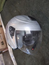 Typhoon G-218 Silver Auto/motorcycle Helmet w/Shield Small DOT Approved NOS New 