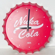 ThinkGeek Just Funky Fallout Nuka Cola Bottle Cap Clock Collectors Item Bethesda