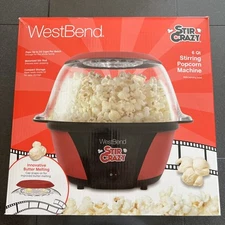 West Bend Stir Crazy Stirring Popcorn Machine 6 Qt Serving Bowl