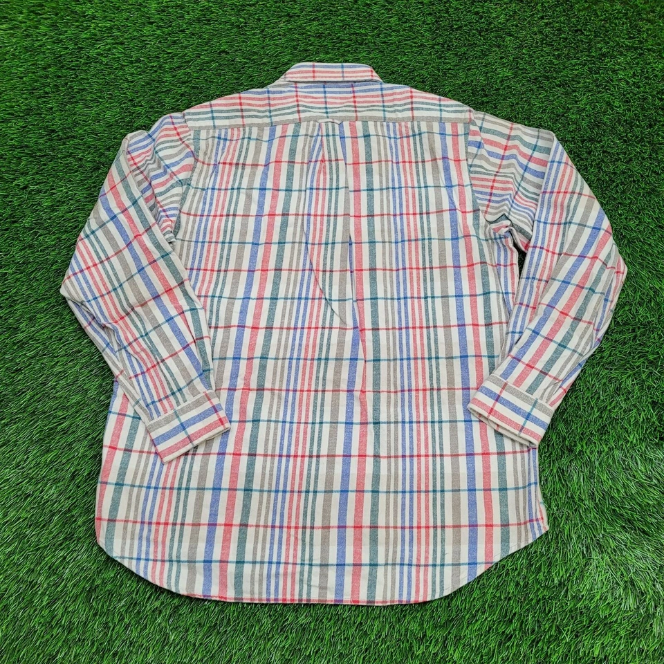 Vintage Boston Traders Button Shirt Large 23x31 Blue Pastel - Image 2 of 4