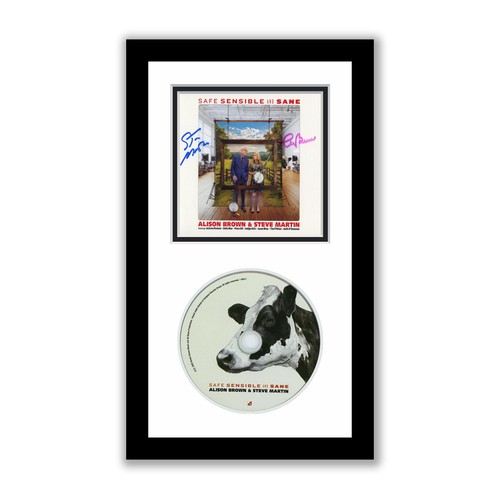 Steve Martin Alison Brown Autographed Framed CD Safe Sensible & Sane ACOA