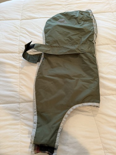 Fashion Shop Dog Green and Flannel Hook/Loop Closure Blanket Coat Size XX Large