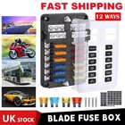 12Way Blade Fuse Box Block & Auto Marine FuseBox Holder 12V 32V Bus Bar Car Kit