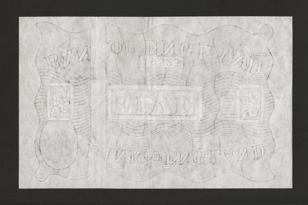 GREAT BRITAIN 5 Pounds 1950, P-344 B270 Beale, White Fiver, Superb Original VF+.