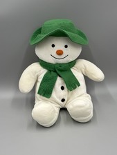 Rare Vintage Eden The Snowman Raymond Briggs 13 Inch With Green Hat And Scarf