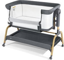 3 in 1 Baby Bassinet, Bedside Bassinet for Baby, Rocking Bassinet with Comfy Mat
