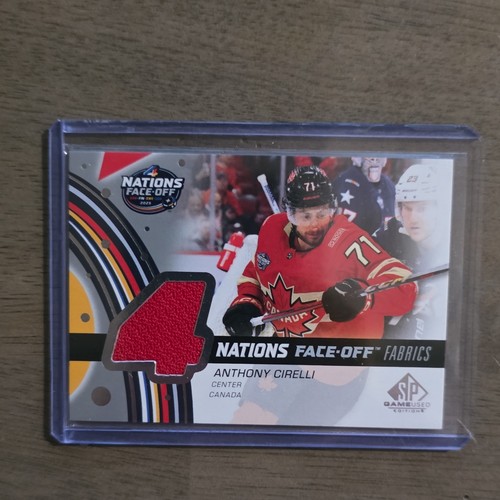 Upper Deck SP Game Used Face-Off Fabrics Anthony Cirelli Canada 2025-26 #4N-AC