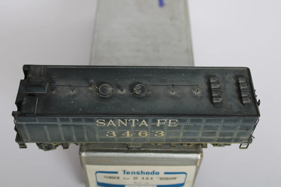 Vintage Tenshodo Brass 3463 Santa Fe Tender Car w/ Box, T-139 - Image 3 of 4