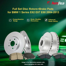 Full Set Disc Rotors+Brake Pads for BMW 1 Series E82 E87 E88 2004-2013