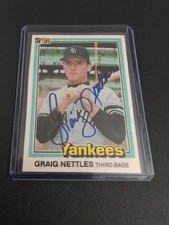 1981 Donruss - Graig Nettles #105 Hard Signed Autograph Yankees