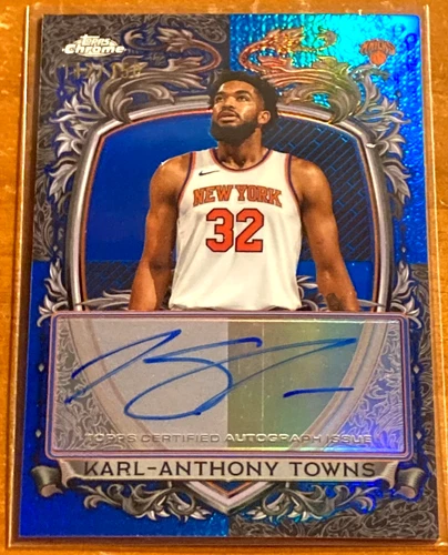 2025-26 Topps Chrome Karl-Anthony Towns Style Blue Refractor Autograph /150 Auto