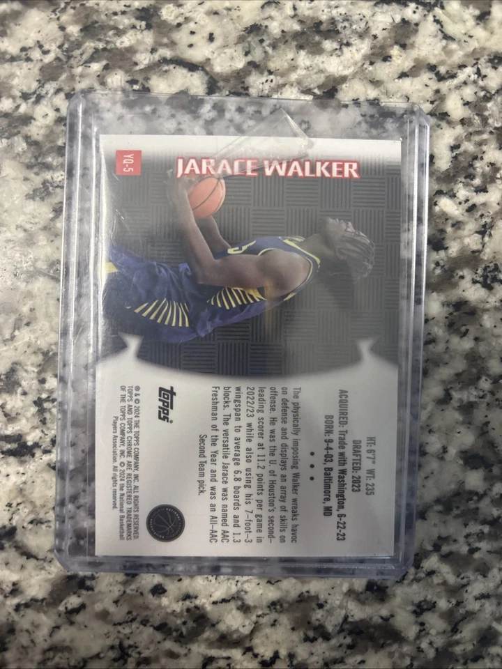 2023-24 Topps Chrome Youthquake Gold Refractor Rookie Jarace Walker /50 - Image 2 of 2