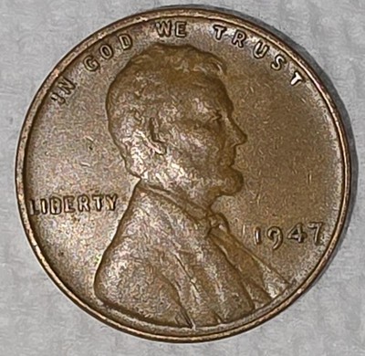 1947 P - 20th Century - Philadelphia Mint Lincoln Wheat Penny Cent (DKP038)