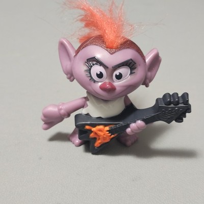 3  Rocking Roll Troll Doll With Guitar - Arm Moves Up/Down - Orange Hair