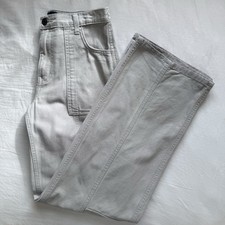 Aeropostale Women's Small Gray Mid Rise Relaxed Fit Cotton Utility Cargo Pants
