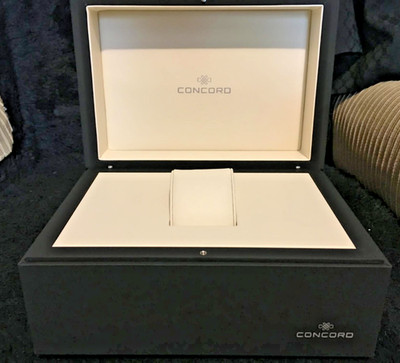 Concord Watch Box one piece Presentation display Storage Case luxury black white