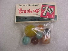 Bag of 7Up Give a way Marbles New old stock.M...