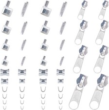 Platinum 48-Piece Metal Zipper Repair Accessories Set - DIY Sewing platinum