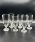 Vintage Anchor Hocking Berwick Boopie Clear Glass Iced Tea Goblet 7 in Set Of 6