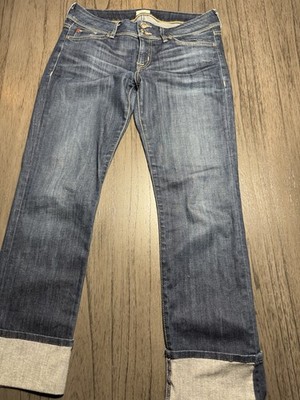 Hudson Jeans Women s Size 29  Ginny Straight Cropped Cuffed Denim