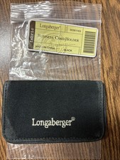 Longaberger Logo Business Card Holder, Black 80981163